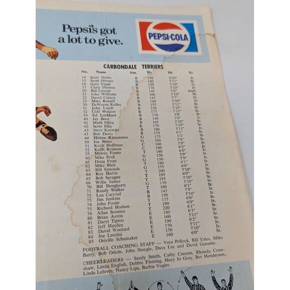 Murphysboro Red Devils Carbondale Terriers 1971 High School Football Program VTG - Picture 6 of 6